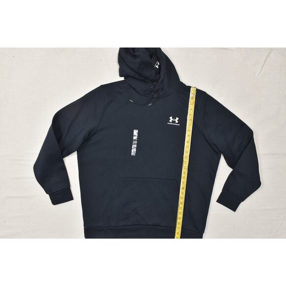 Under Armour Men's Black Hoodie Pullover Loose Fit Size 2XL Cotton Blend NWT - Picture 2 of 8